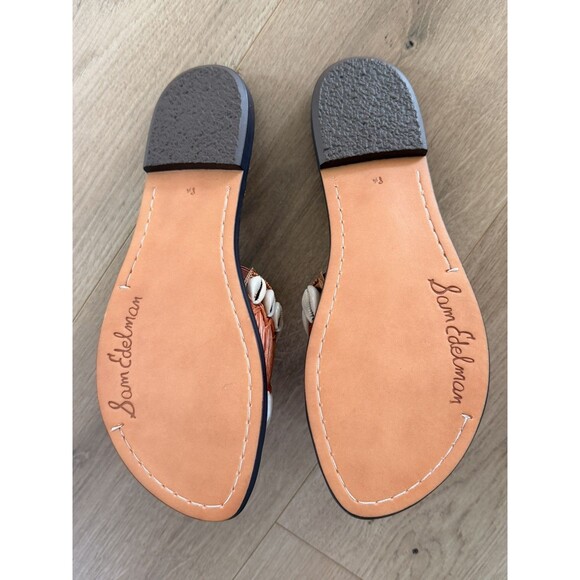 Sam Edelman Raffia Brown Seashell Beachy Gale | Mercari Sam Edelman Raffia Brown Seashell Beachy Gale Slide Sandals Sz 8.5